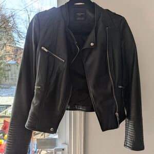 Zara Black Faux leather jacket